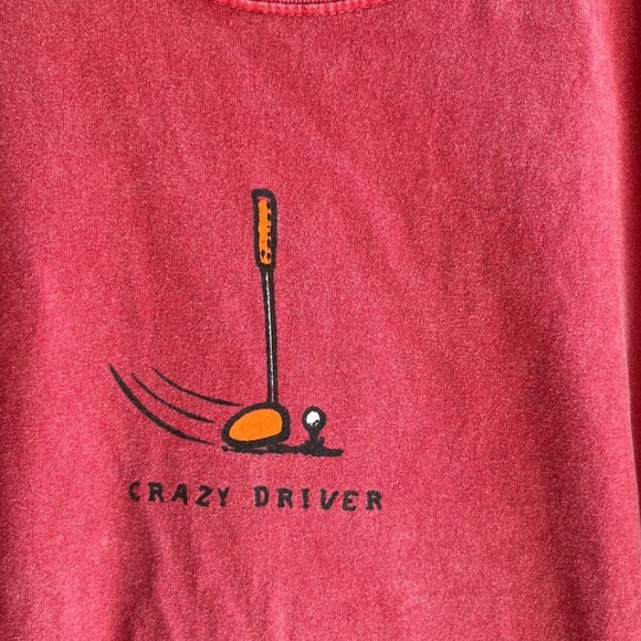 BUNDLE 2 Men Golf Tees XXL Life is Good and Mike Made this Maroon Novelty Casual - Picture 3 of 9